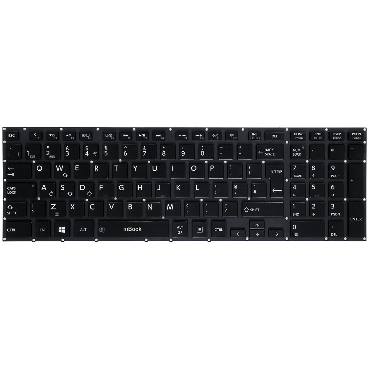Teclado para Toshiba Satellite P50-abt2n22 P50-ast2gx1 P50-a UK, 