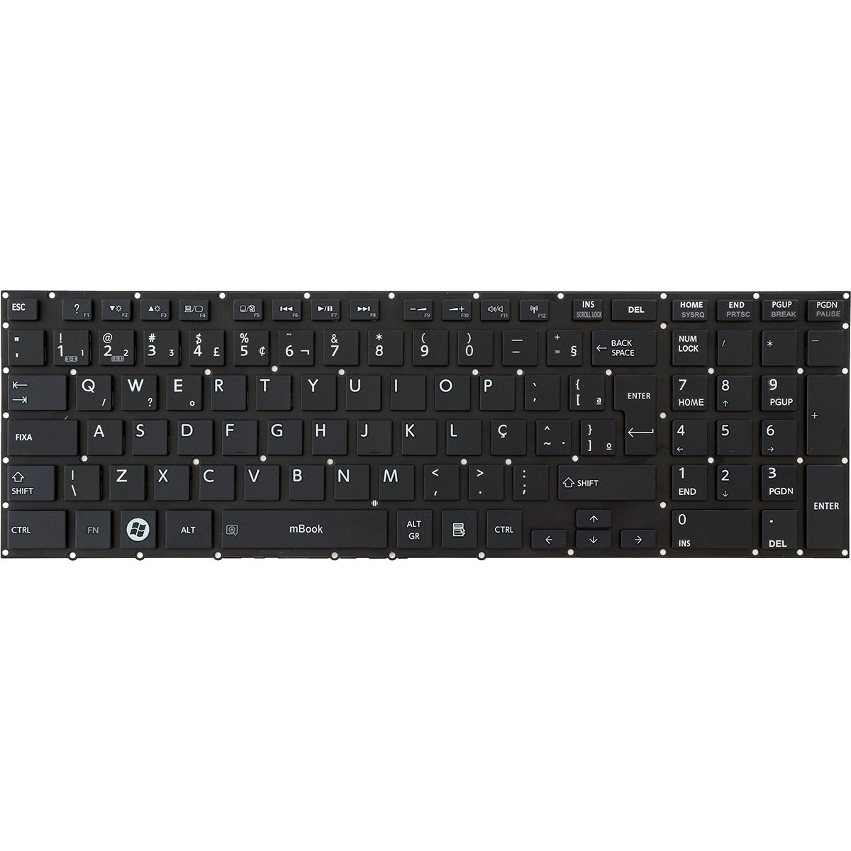 Teclado para Toshiba Satellite P55t-a5116 P55t-a5118 BR, 
