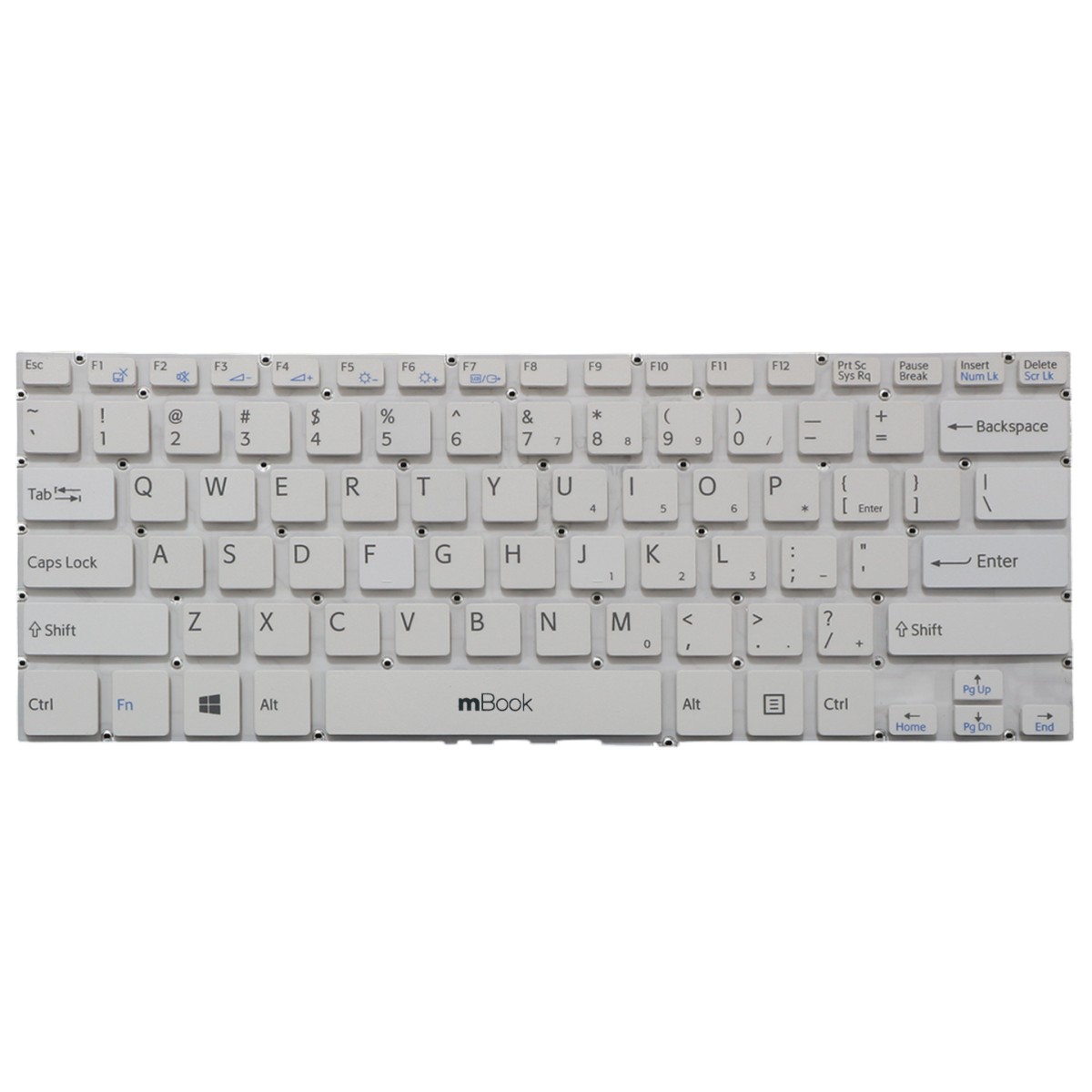 Teclado compatível para Sony SVF143 US branco, 
