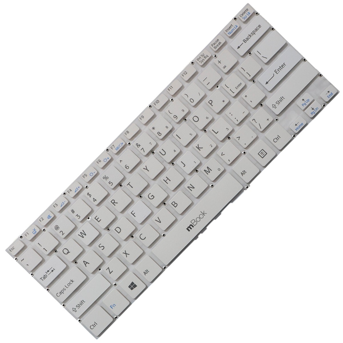 Teclado compatível para Sony SVF143 US branco, 