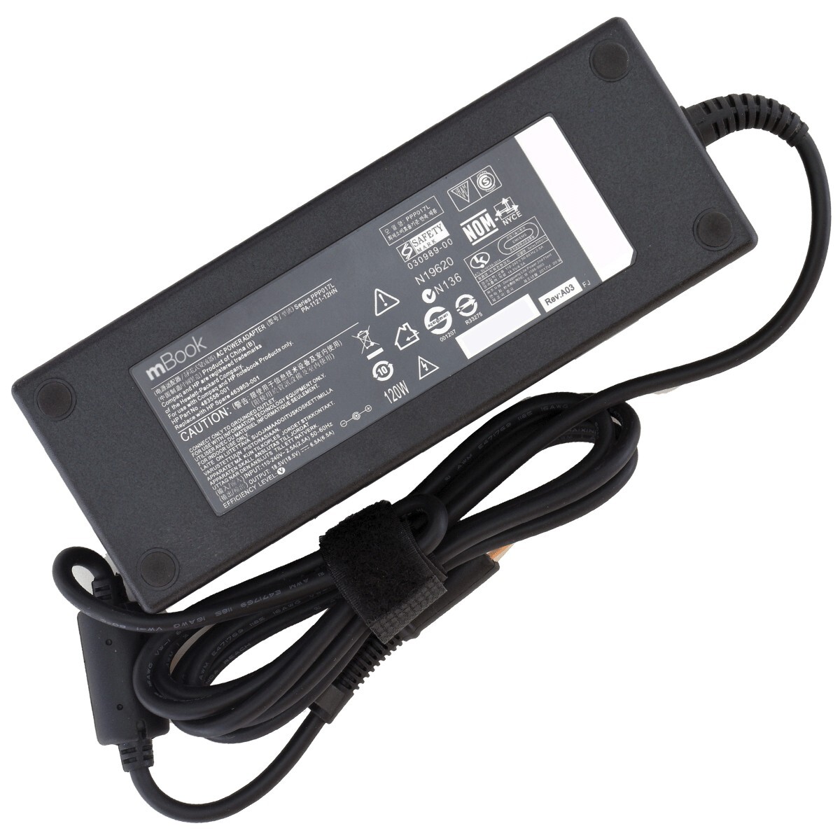 Fonte 120w 18.5v 6.5a 7.4x5.0 compatível 609941-001, 