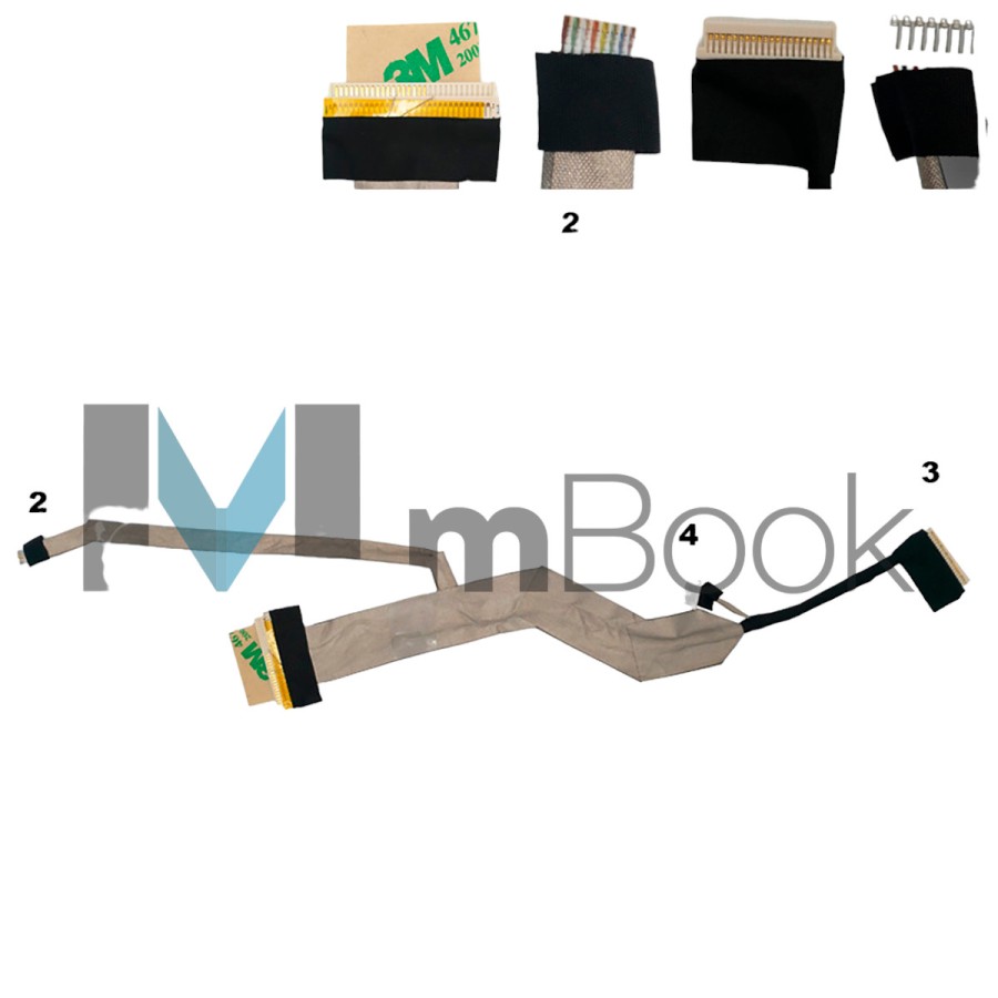 Cabo flat da tela compatível 0H525C, 