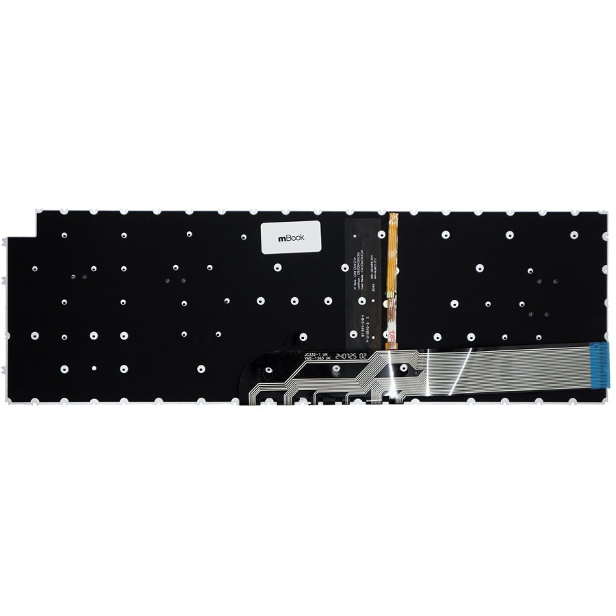 Teclado pra Dell Compatível com 490.0mz07.ad1b Cinza Com Led, 