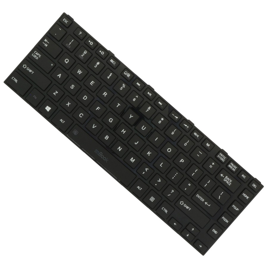 Teclado para Toshiba Satellite Pro C40 americano com moldura, 