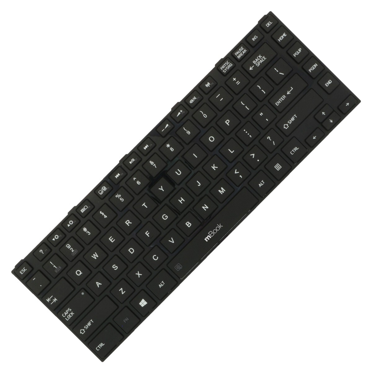 Teclado para Toshiba Satellite Pro C40 americano com moldura, 