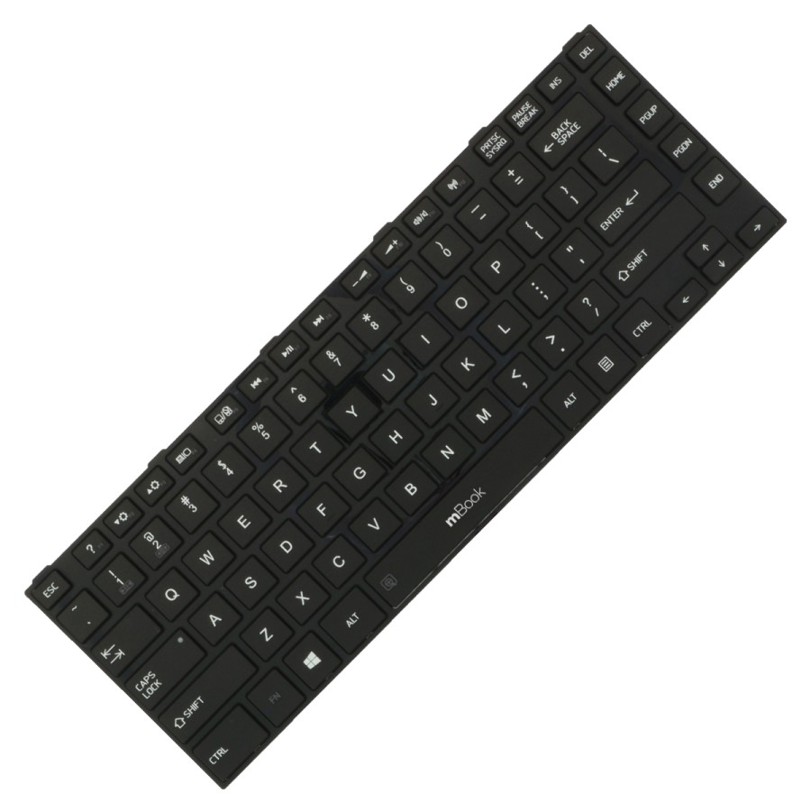 Teclado para Toshiba Satellite Pro C40 americano com moldura, 