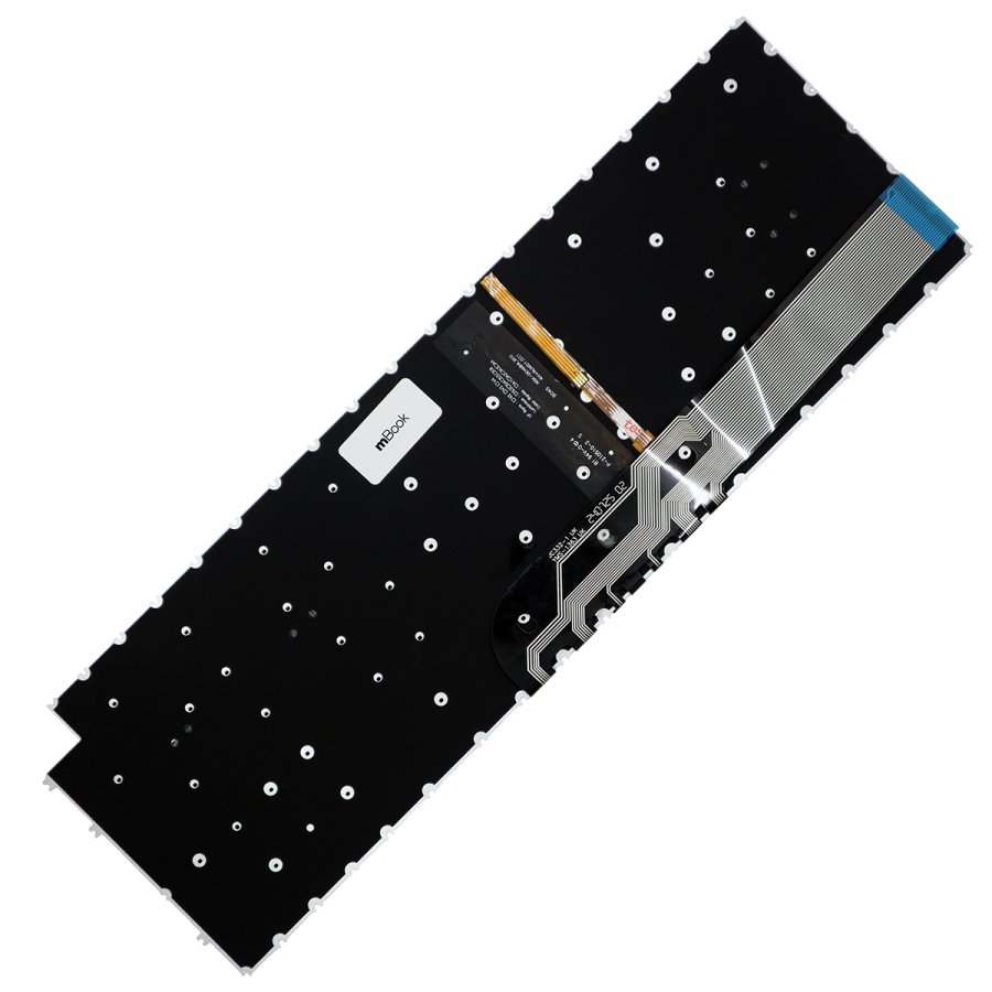 Teclado Compatível com PN 02wfk3 Cinza Com Led, 