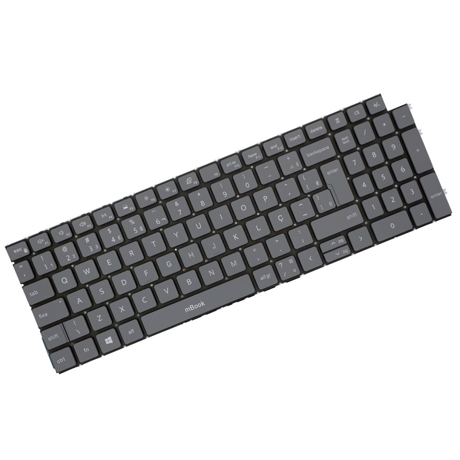 Teclado para Dell Inspiron 15 3520 Cinza com Led, 
