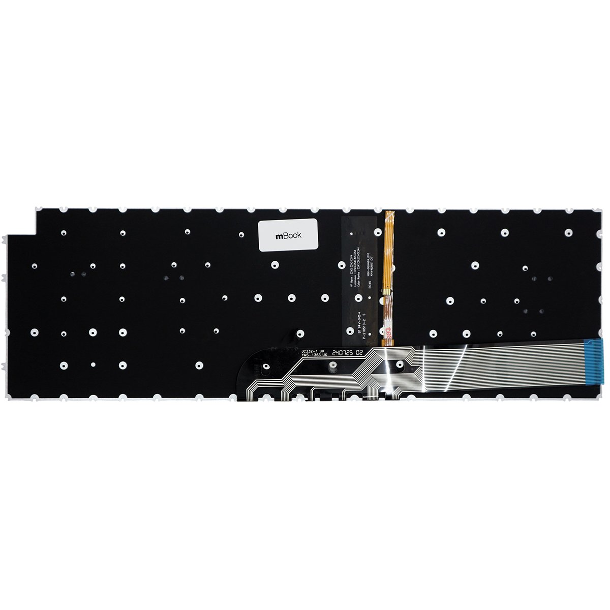 Teclado compatível com Dell Inspiron 15 3510 Cinza Com Led, 