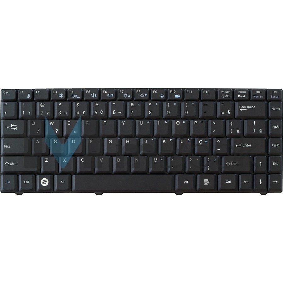 Teclado notebook para Intelbras I534 preto com Ç, 