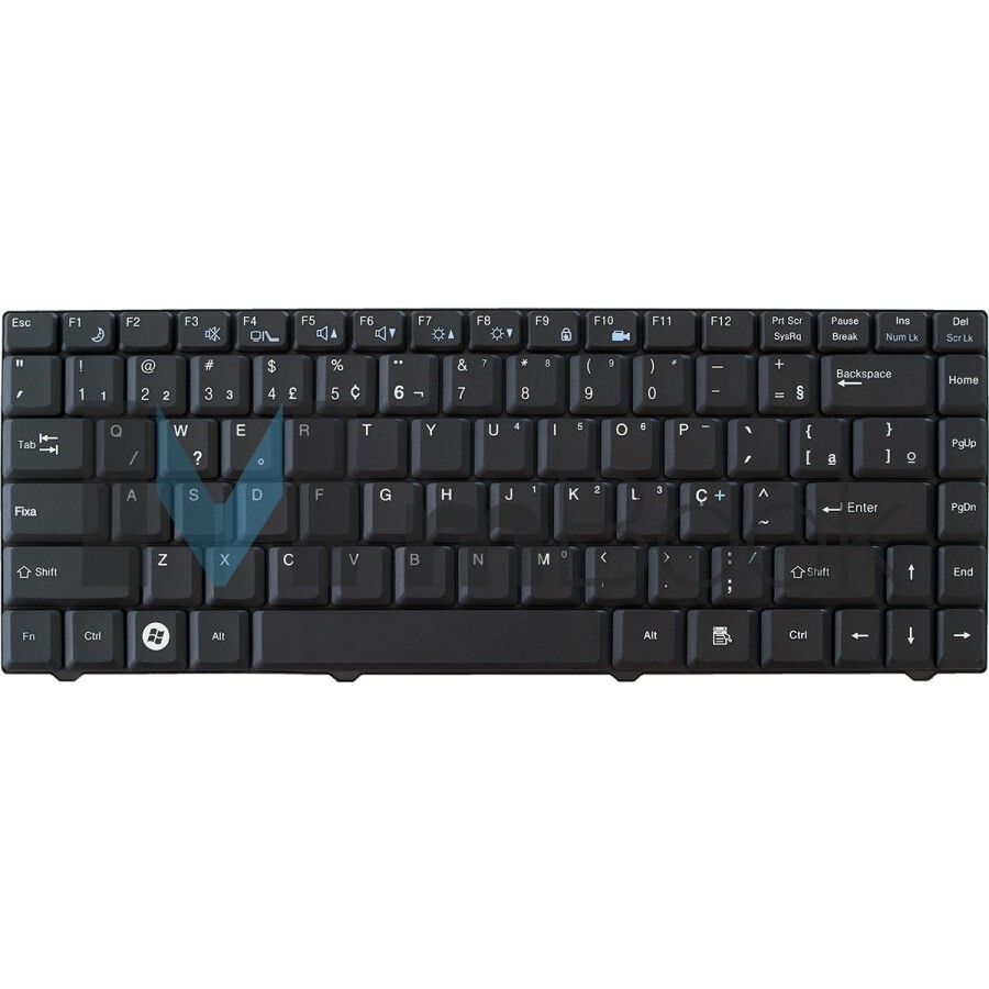 Teclado notebook para Intelbras I534 preto com Ç, 