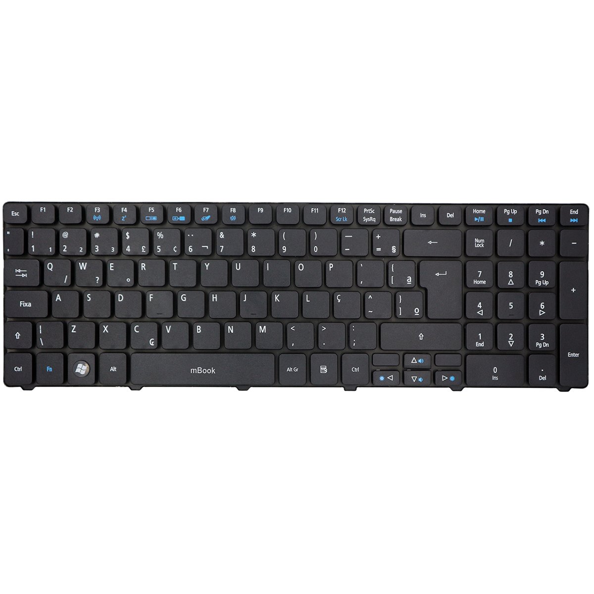 Teclado Notebook Gateway Pew91 Pk130c87a25 Nv55c12b Ç, 