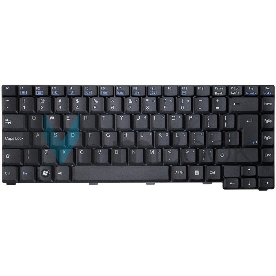 Teclado compatível com MP-03086PA-4304L preto, 