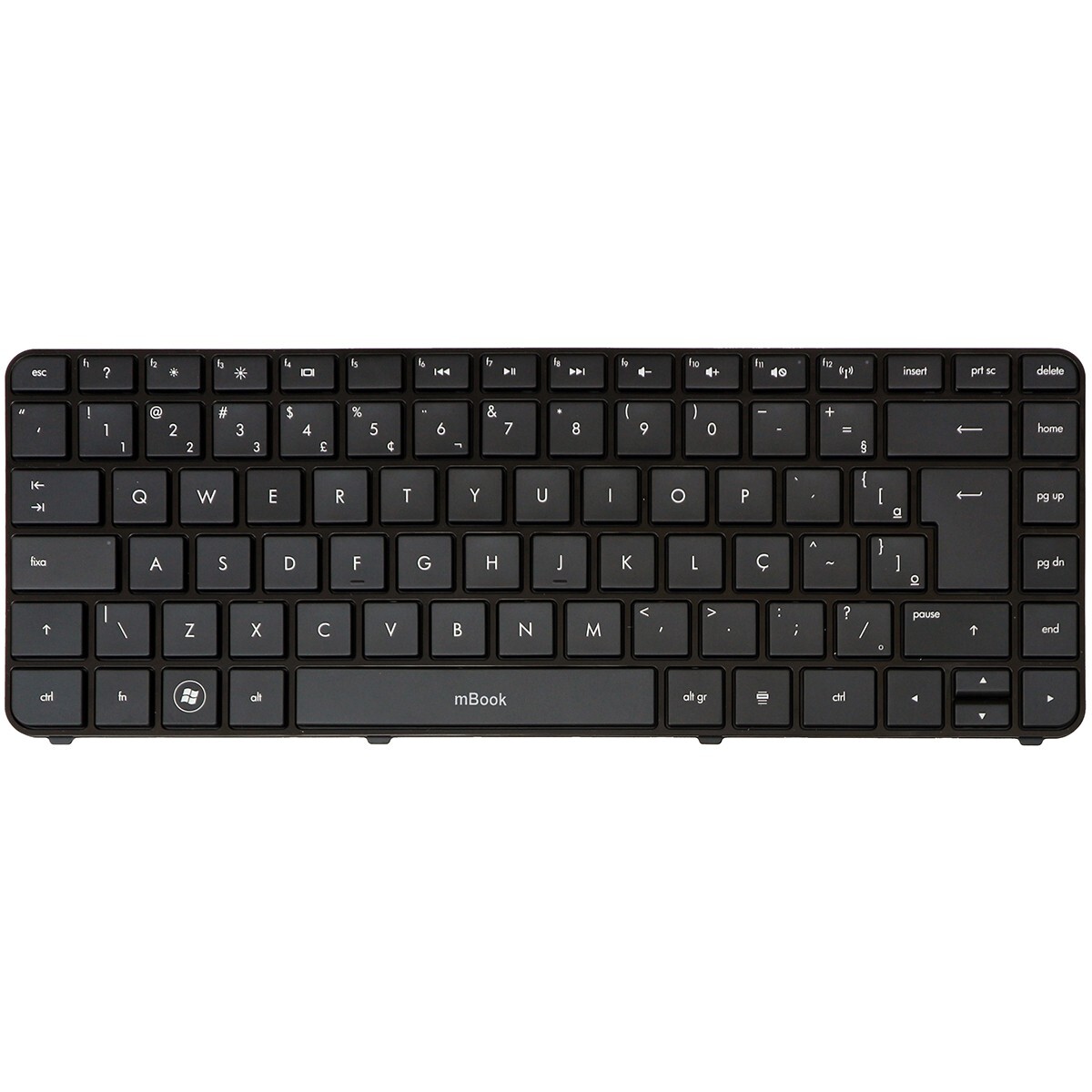 Teclado compatível com 2011470000C brasileiro com moldura, 