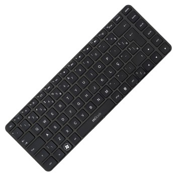 Teclado compatível com 2B-06901Q110 brasileiro com moldura, 
