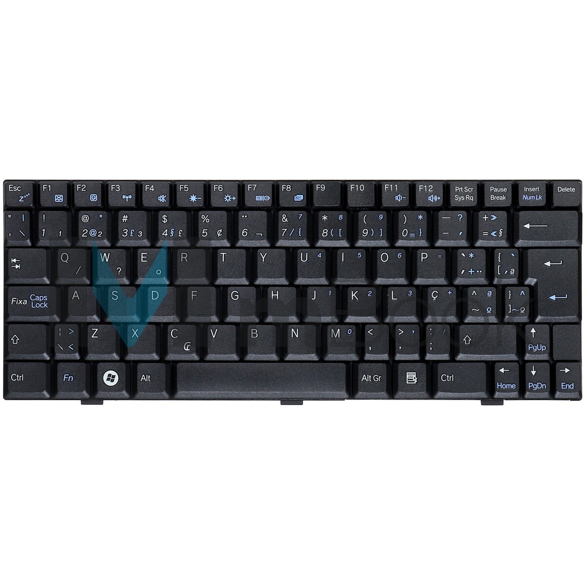 Teclado para Positivo Mobo 1090 preto com ç, 