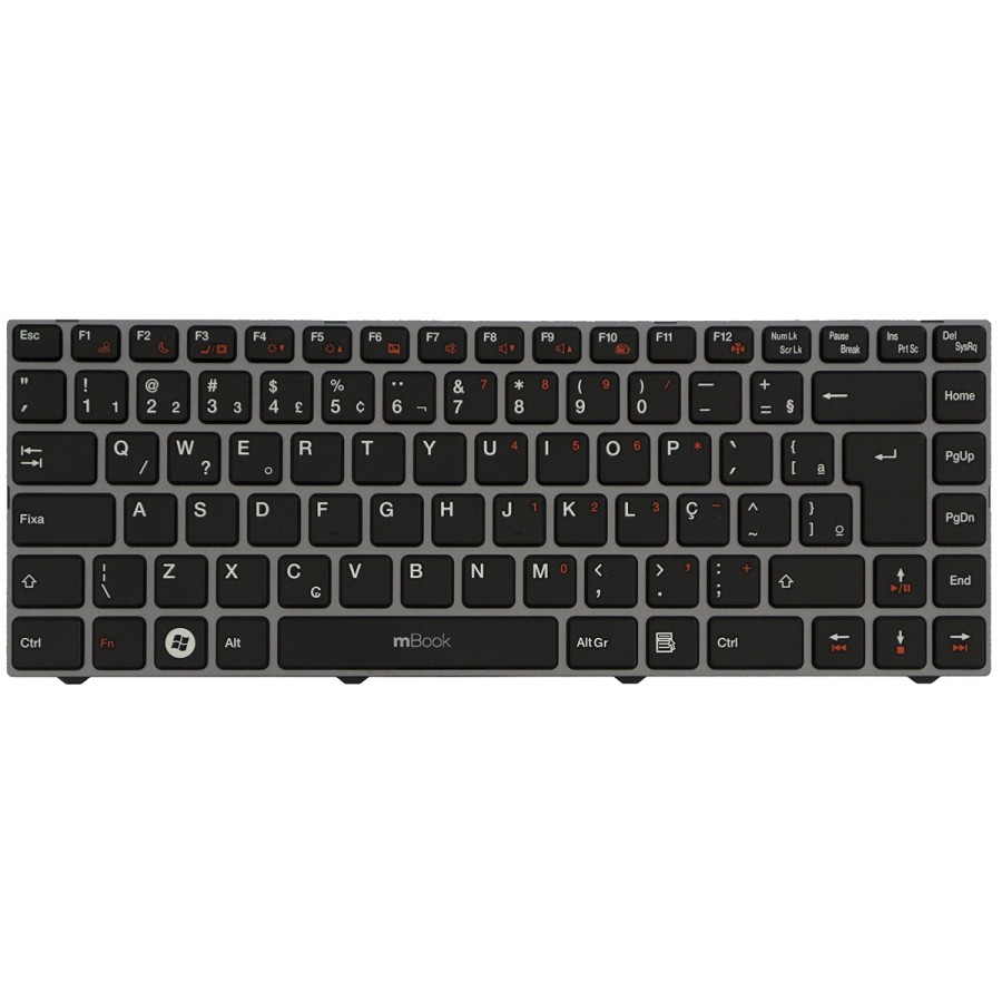 Teclado compatível com PK130ZM1B24 para Login com ç, 