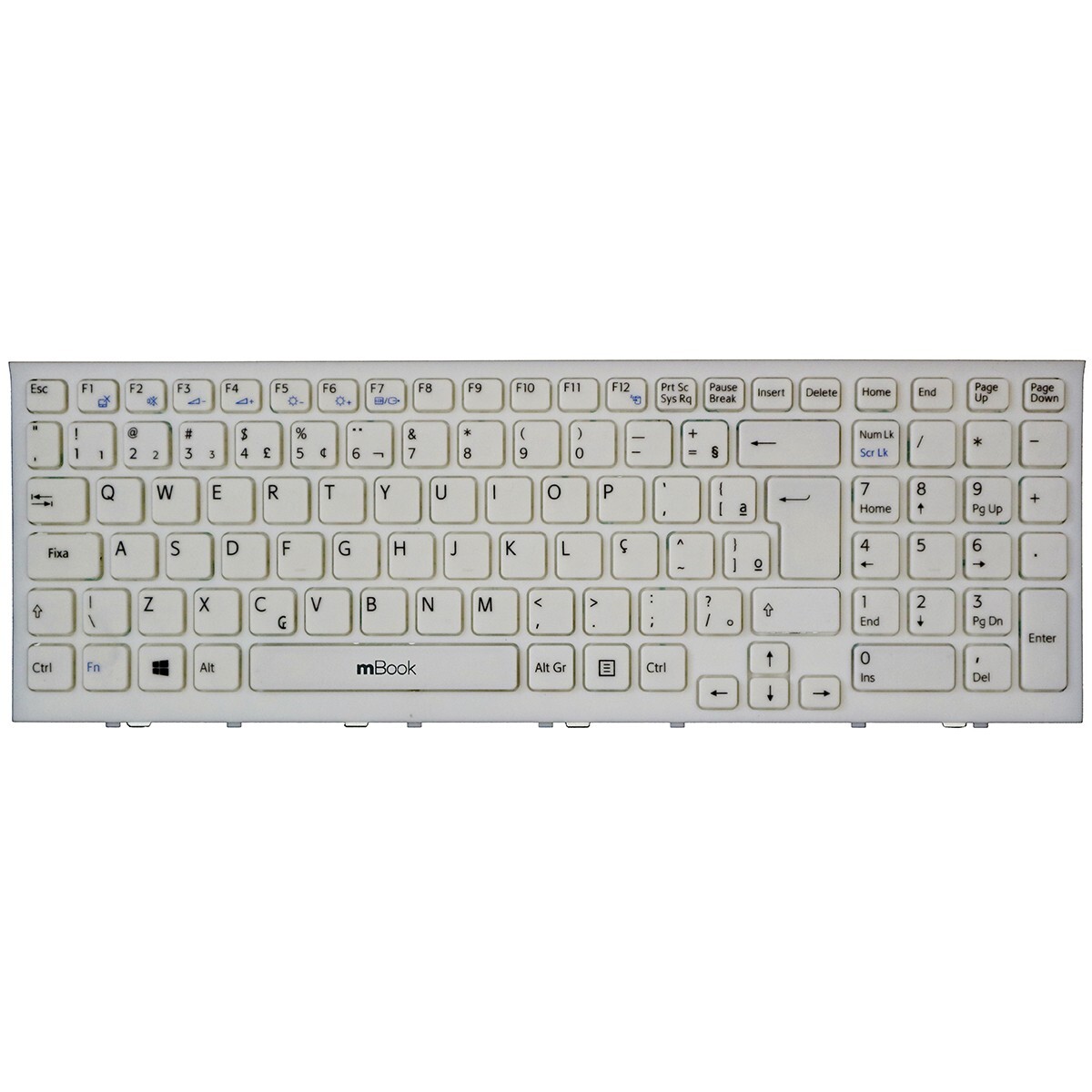 Teclado para Vaio VPCEE2E1R/WI, VPCEE2M1E/WI branco ABNT2, 