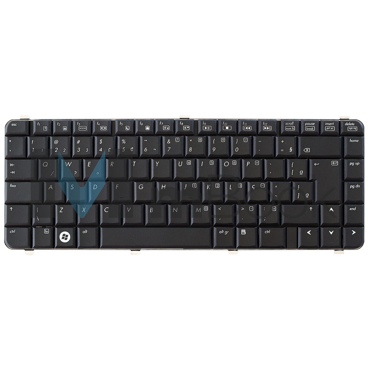 Teclado para HP Compaq 6535 com Ç preto, 