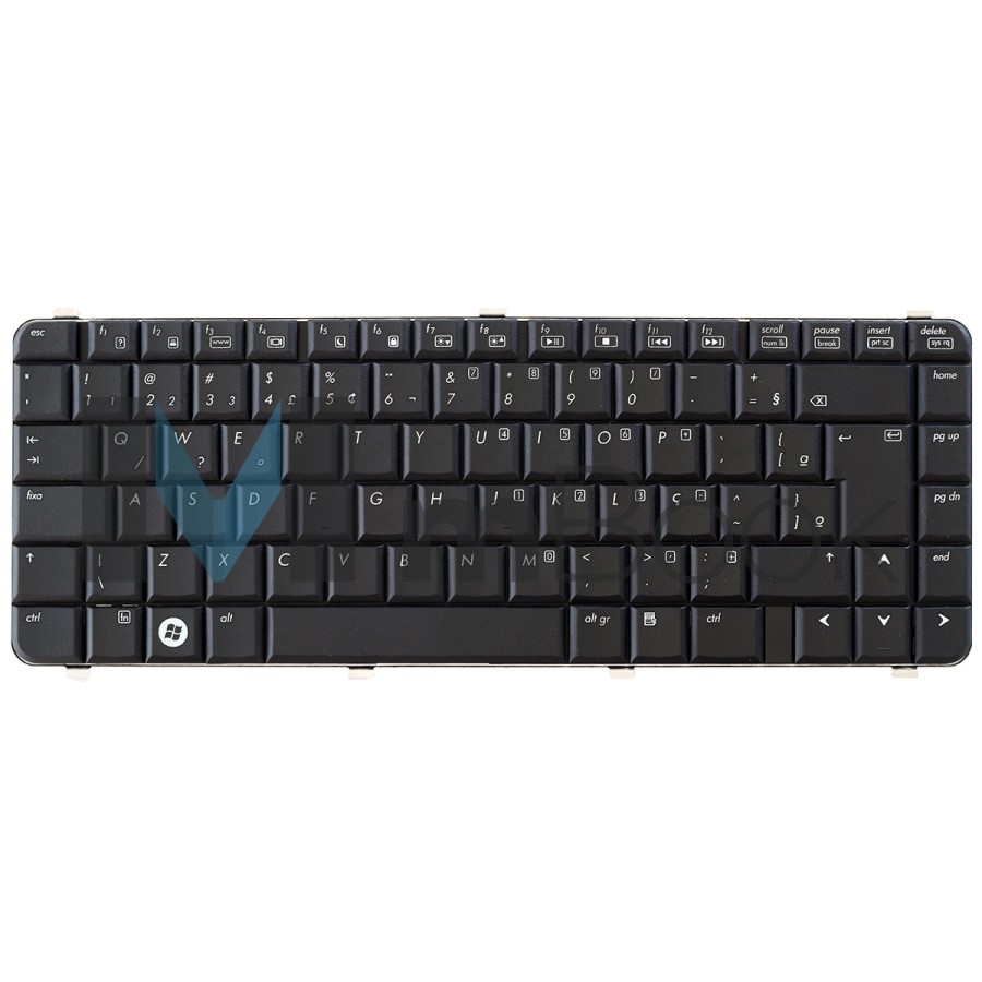 Teclado para HP Compaq 6735 com Ç preto, 