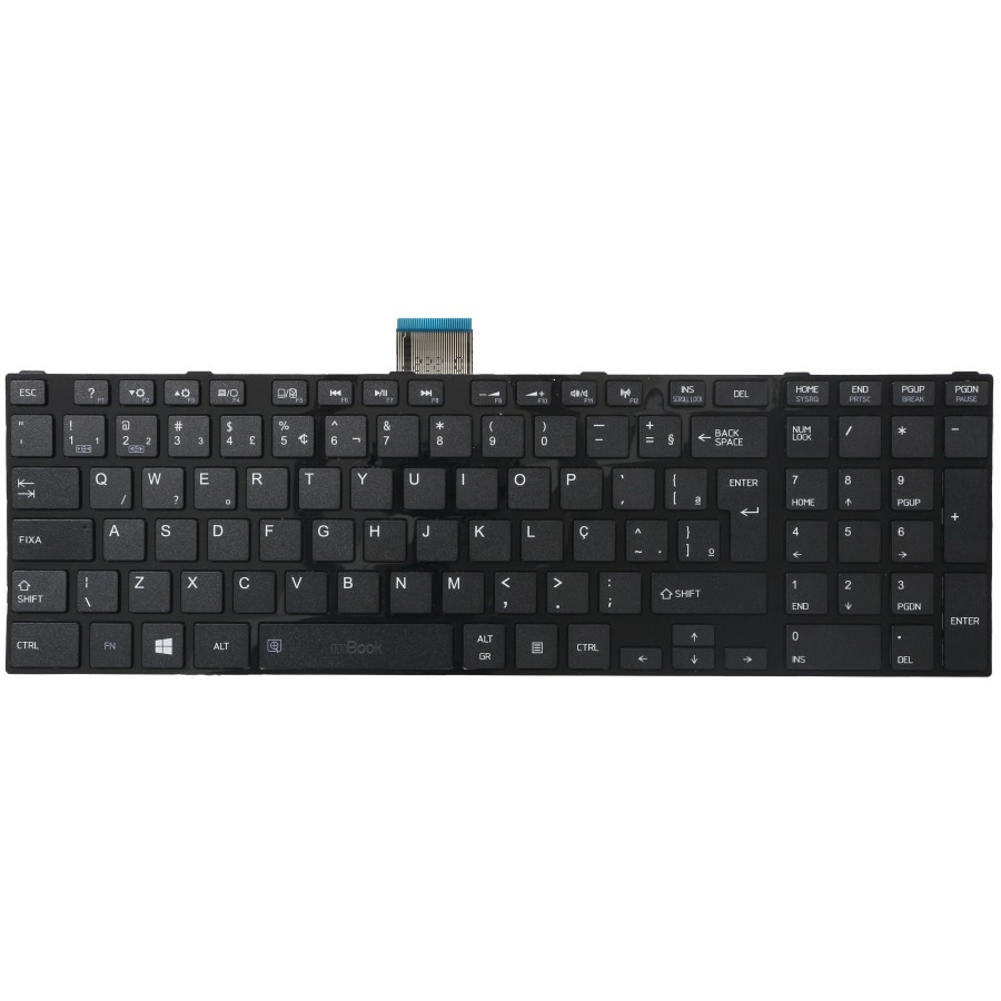 Teclado compatível MP-11B53US-930W Toshiba com moldura com ç, 