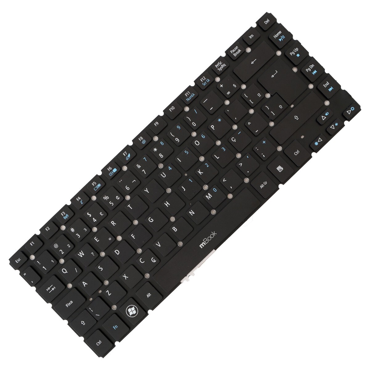 Teclado para Acer NKI141301S sem moldura com ç preto, 