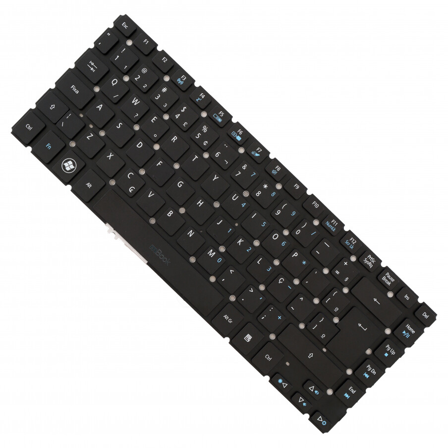 Teclado para Acer NSK-R24SW sem moldura com ç preto, 