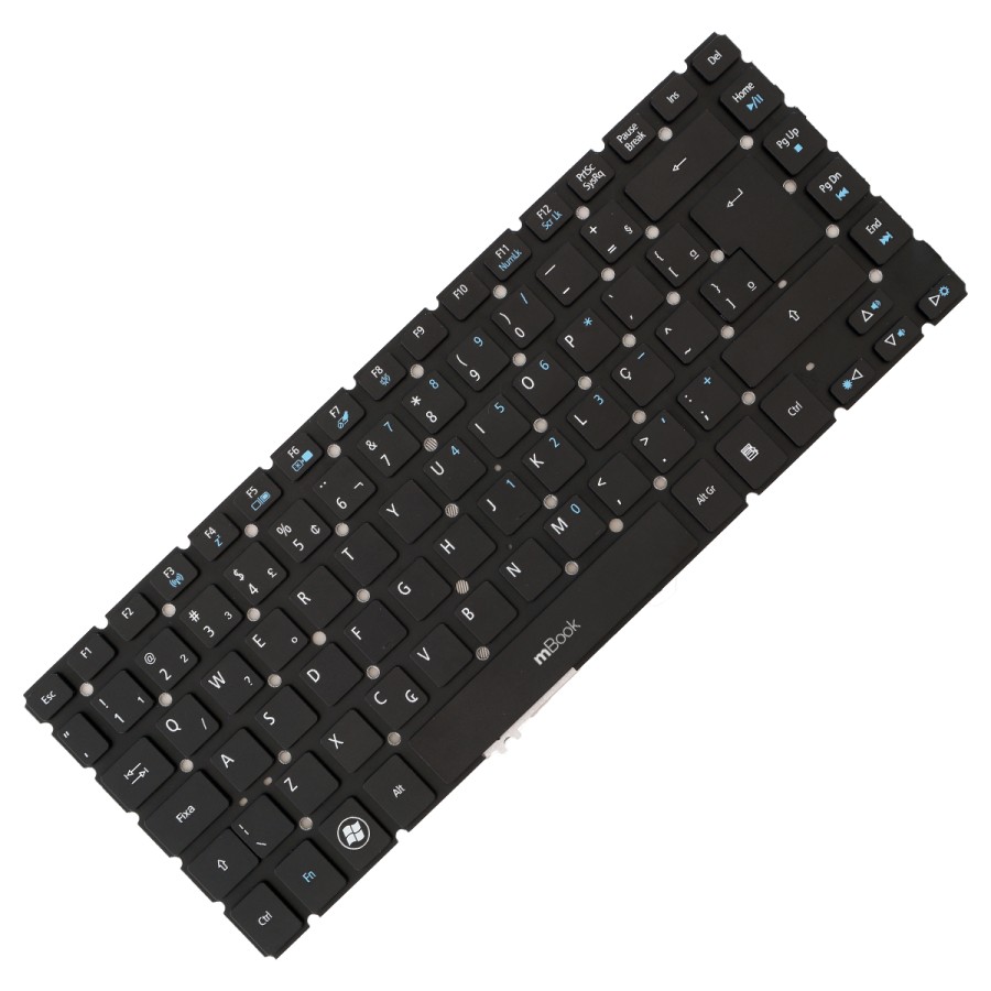 Teclado para Acer NSK-R24SW sem moldura com ç preto, 