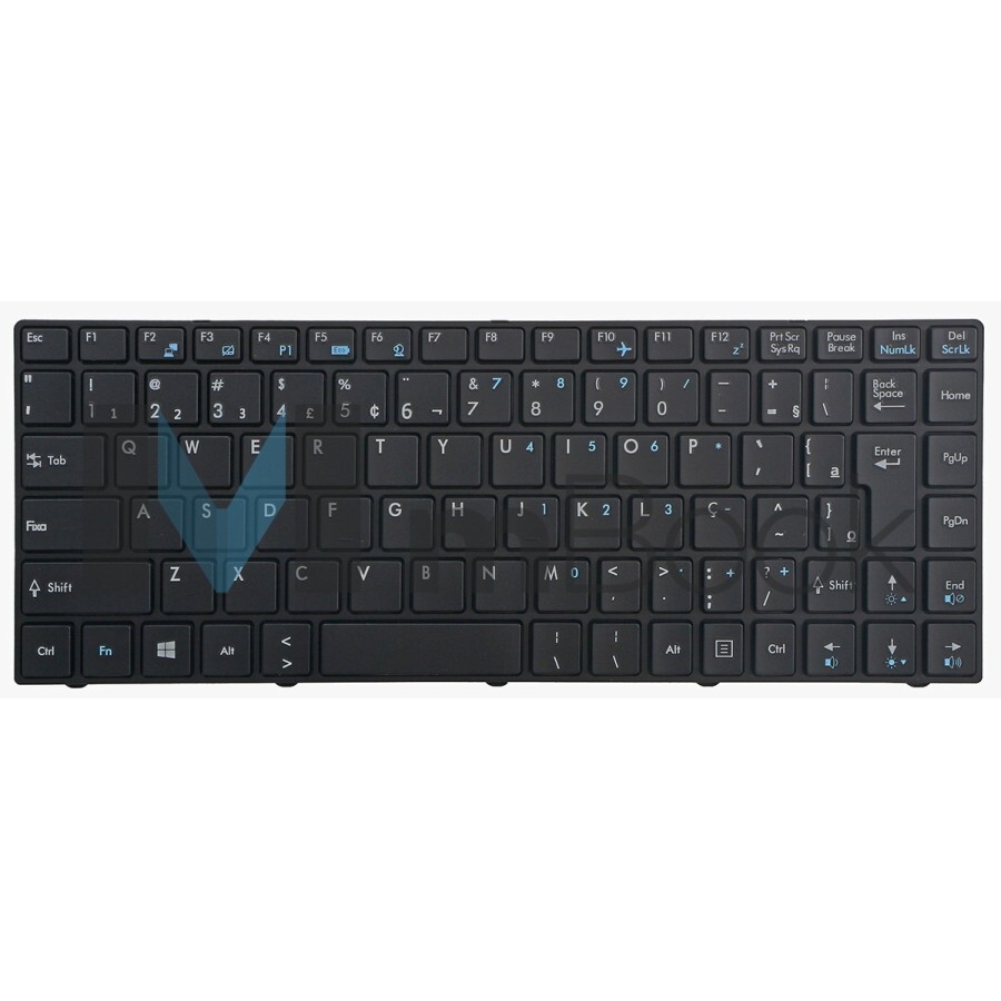 Teclado compatível S1N-2EBR221-SA000A28000516 para Msi, 