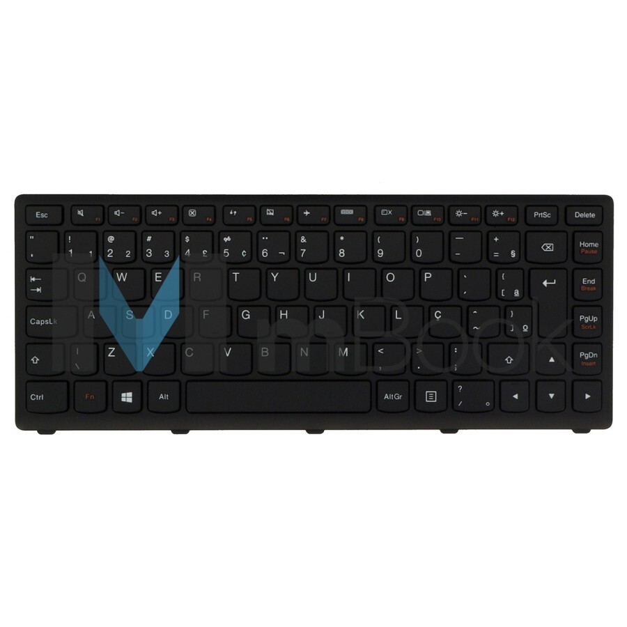 Teclado compatível com NSK-B70SC para Lenovo preto com ç, 