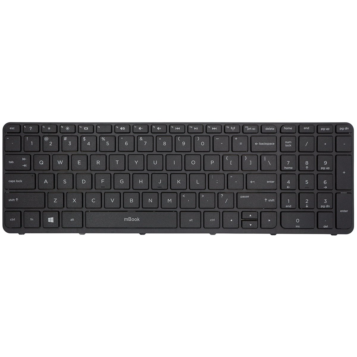 Teclado para HP 725365-001 inglês americano, 
