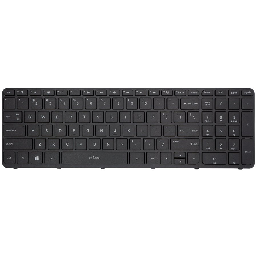 Teclado para HP 725365-001 inglês americano, 