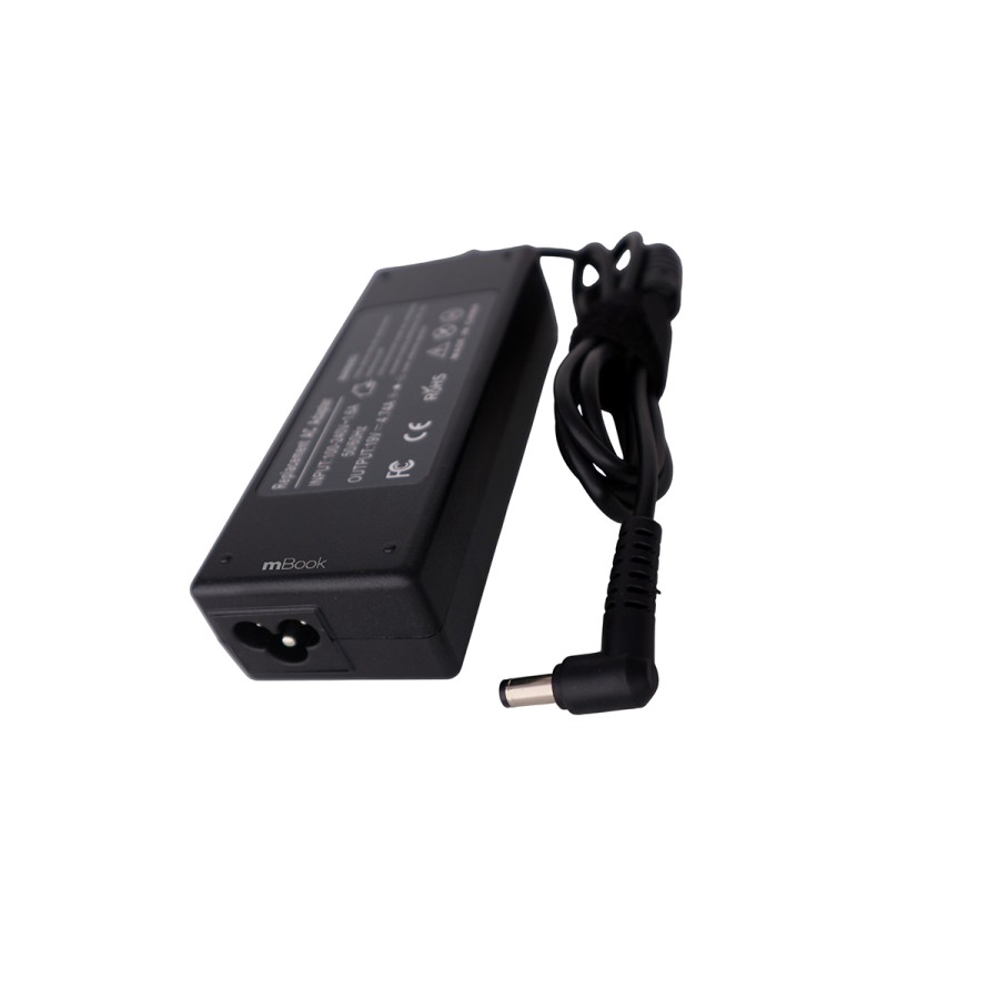 Fonte para Toshiba Tecra PT42K 19V 4,74A 90W 5,5x2,5mm, 