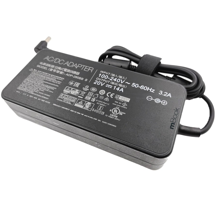 Fonte 20V 14A 280W para Asus G713QR-0002 6,0x3,7mm, 