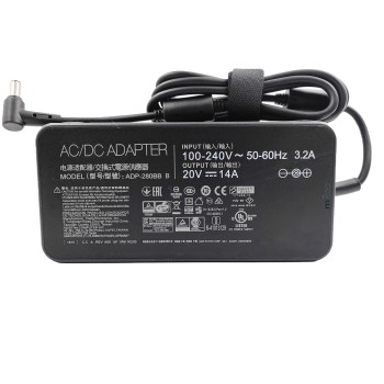 Fonte 20V 14A 280W para Asus G713RS-KH019X 6,0x3,7mm, 