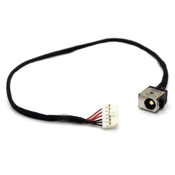 Conector dc jack 5.5 x 2.5 com cabo para Asus X751M, 