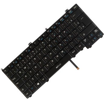 Teclado retroiluminado para Dell sem apontador PK130VM1B35, 