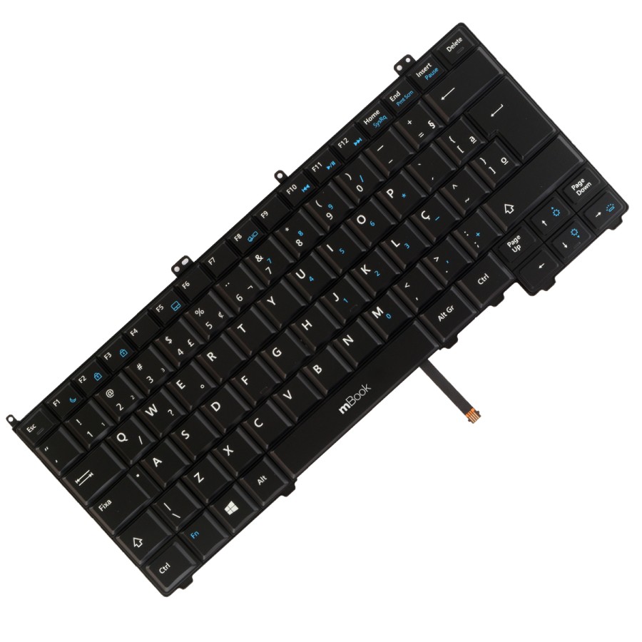 Teclado retroiluminado para Dell E7240, E7440 sem apontador, 