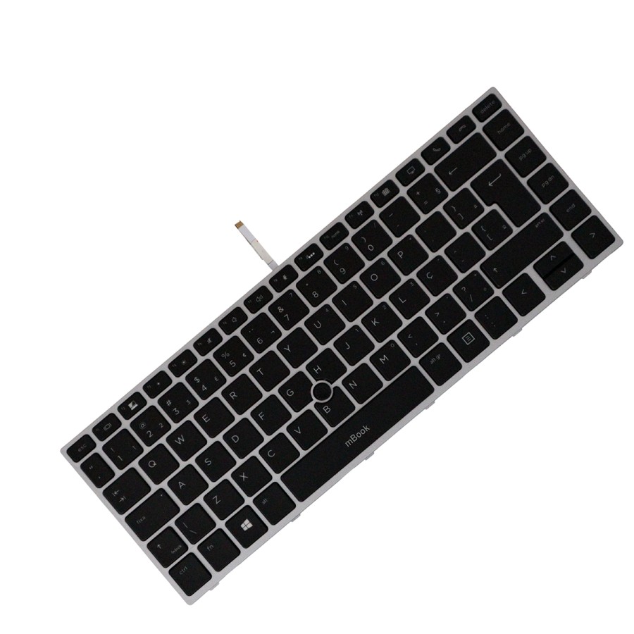 Teclado iluminado tecla ç para HP EliteBook 845 G6, 