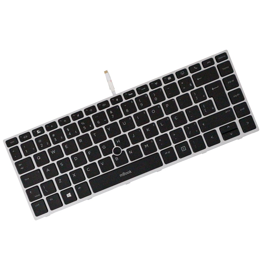 Teclado iluminado tecla ç para HP EliteBook 846 G5, 