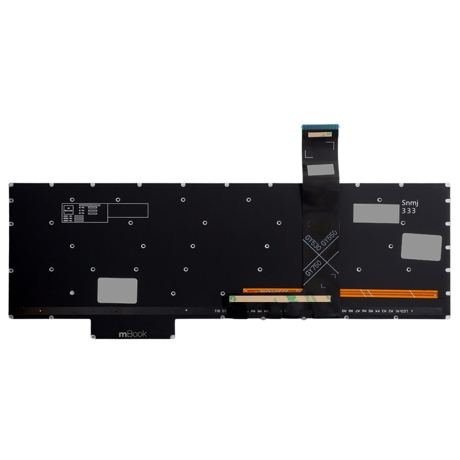 Teclado iluminado para Legion 5 15ITH6H 82JH, 82MH tecla Ç, 