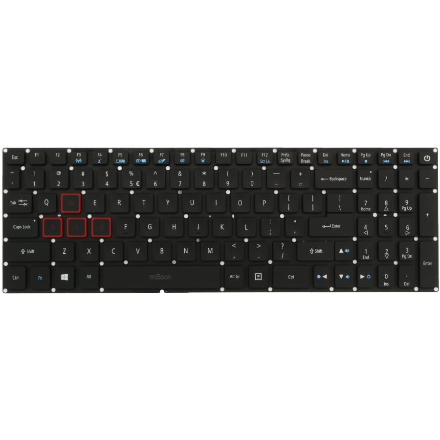 Teclado iluminado para Acer VX5-591G-52WN americano, 