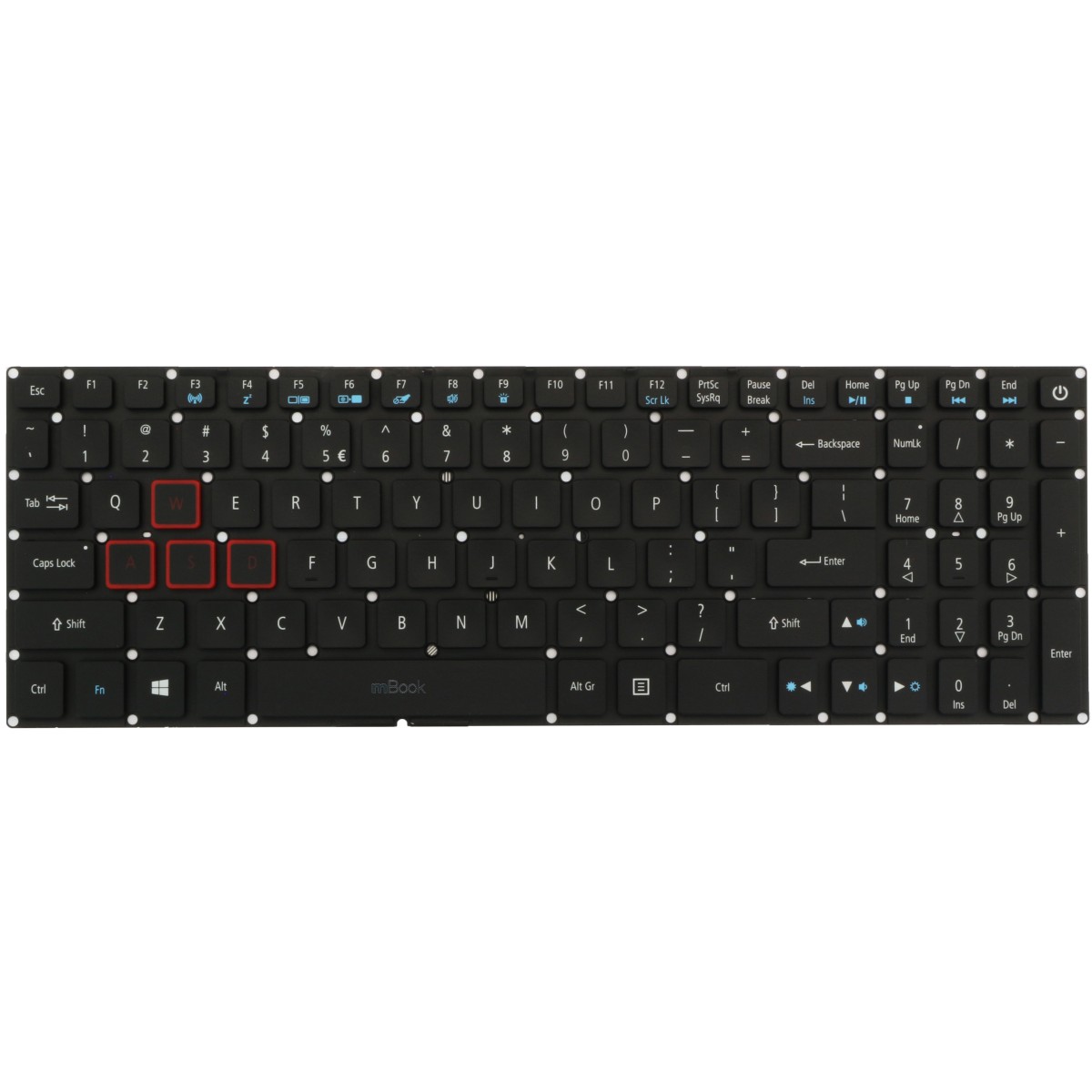Teclado iluminado para Acer VX5-591G-70HQ americano, 
