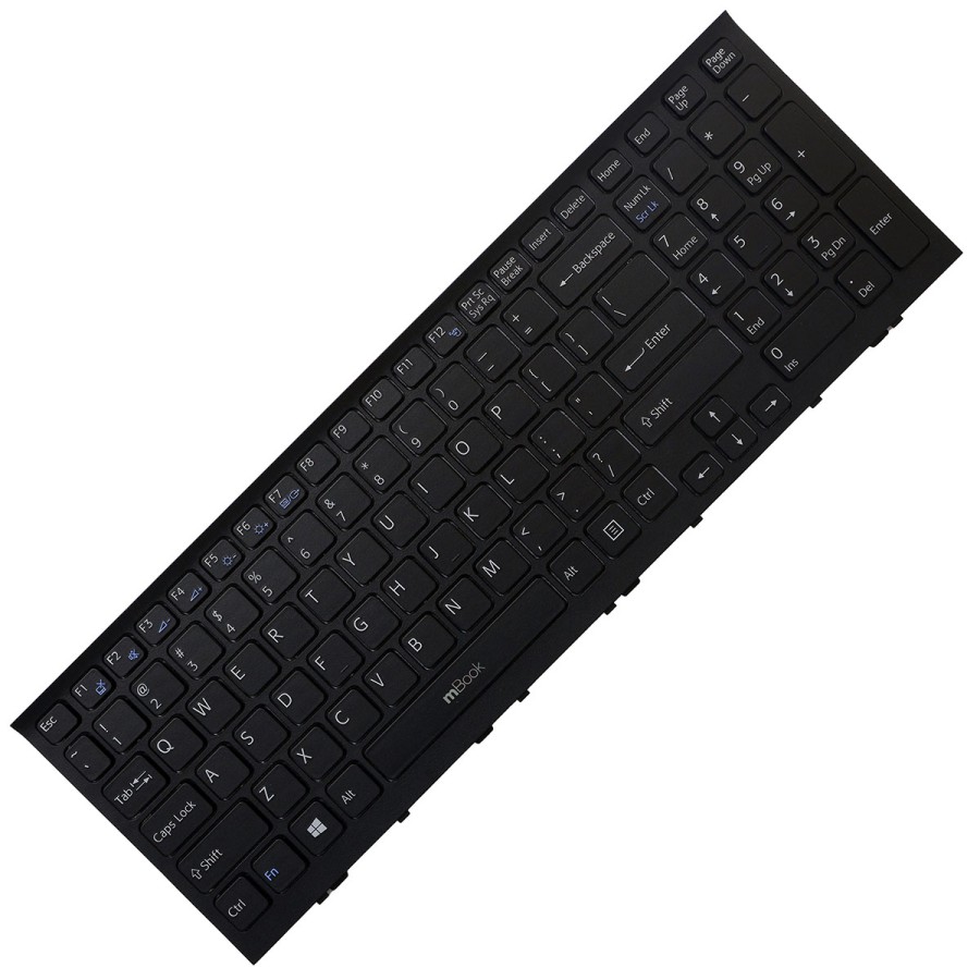 Teclado americano para Vaio N860-7678-T001 preto, 