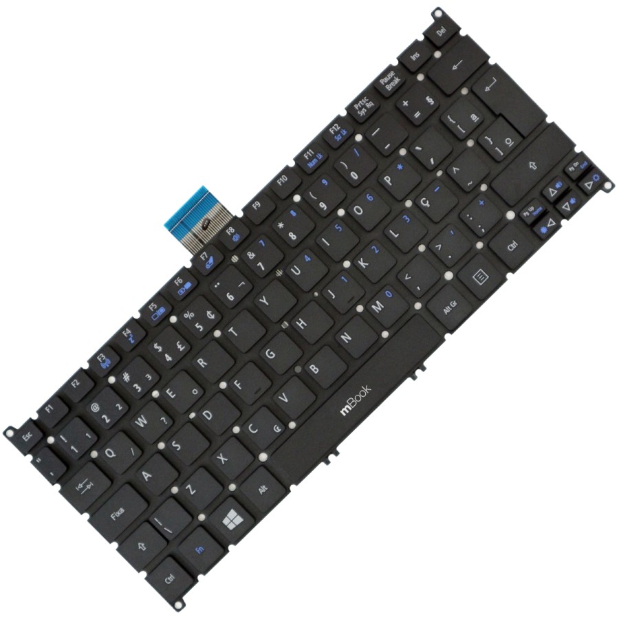 Teclado para Acer NSK-R71BW preto com ç sem moldura, 