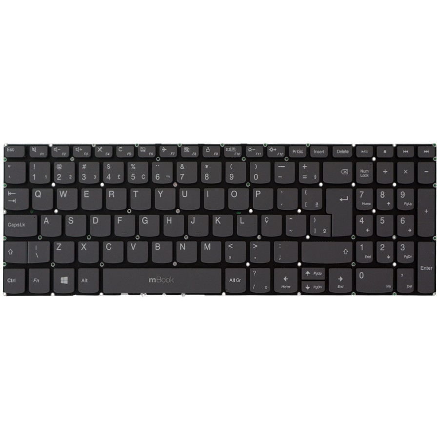 Teclado compatível com LCM16K26E0-686 sem power tecla ç, 