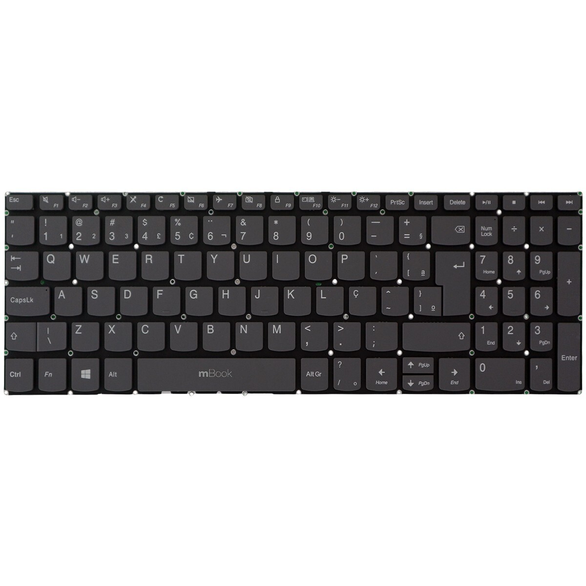 Teclado compatível com Lenovo SN20N0459116 sem power tecla ç, 