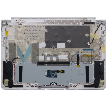 Teclado palmrest para Samsung NP905S3G-KD1BR branco, 