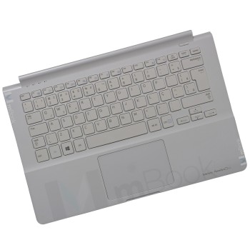 Teclado palmrest para Samsung NP905S3G-KD1BR branco, 