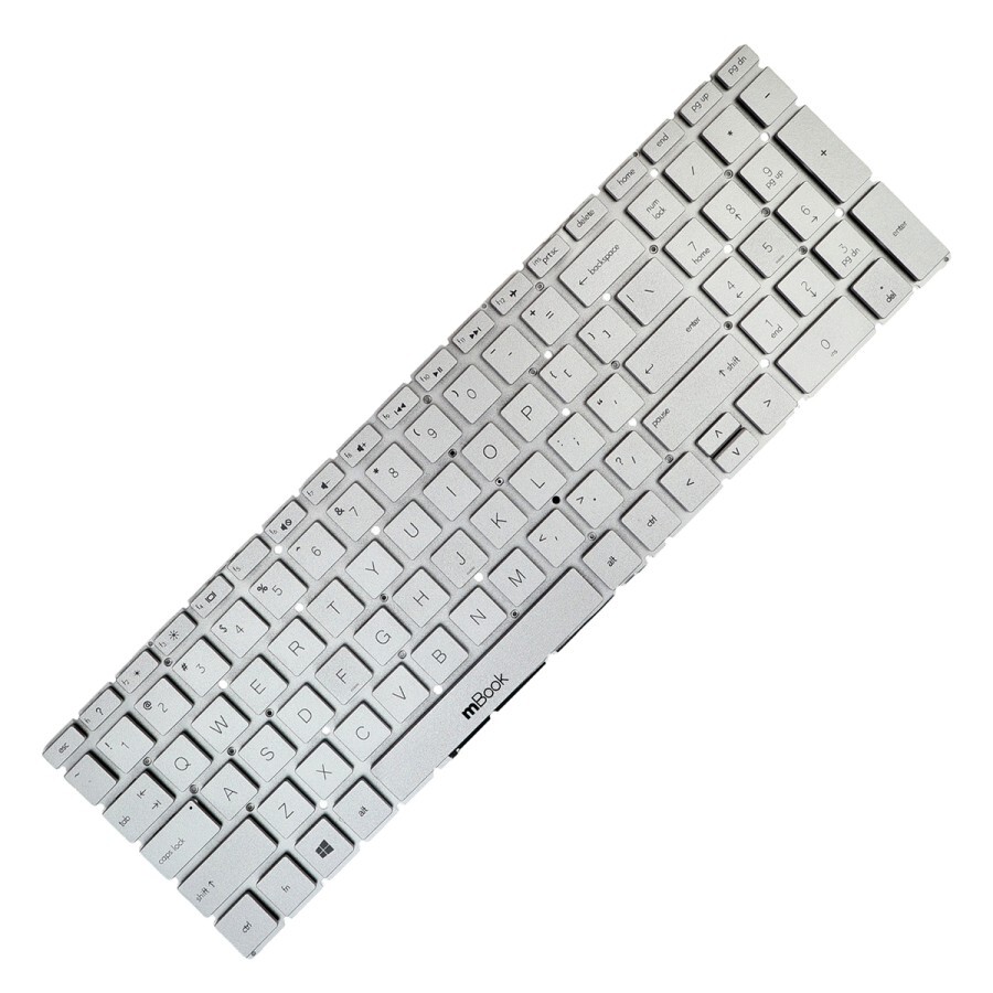 Teclado inglês para HP 15-dw3165st prata, 